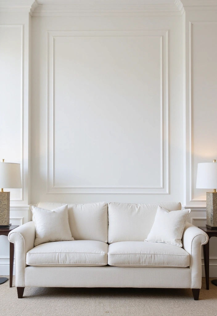 28 White Sofas Living Room Ideas That Feel Modern and Airy - 21. Play with Symmetry