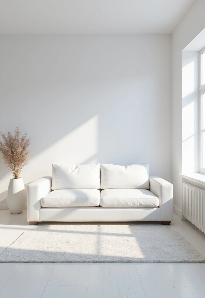 28 White Sofas Living Room Ideas That Feel Modern and Airy - 26. Modern Minimalist Design