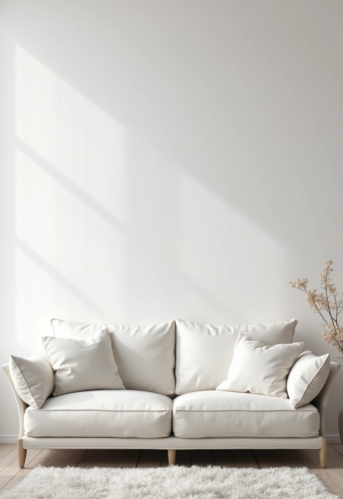 28 White Sofas Living Room Ideas That Feel Modern and Airy - 7. Monochromatic Magic