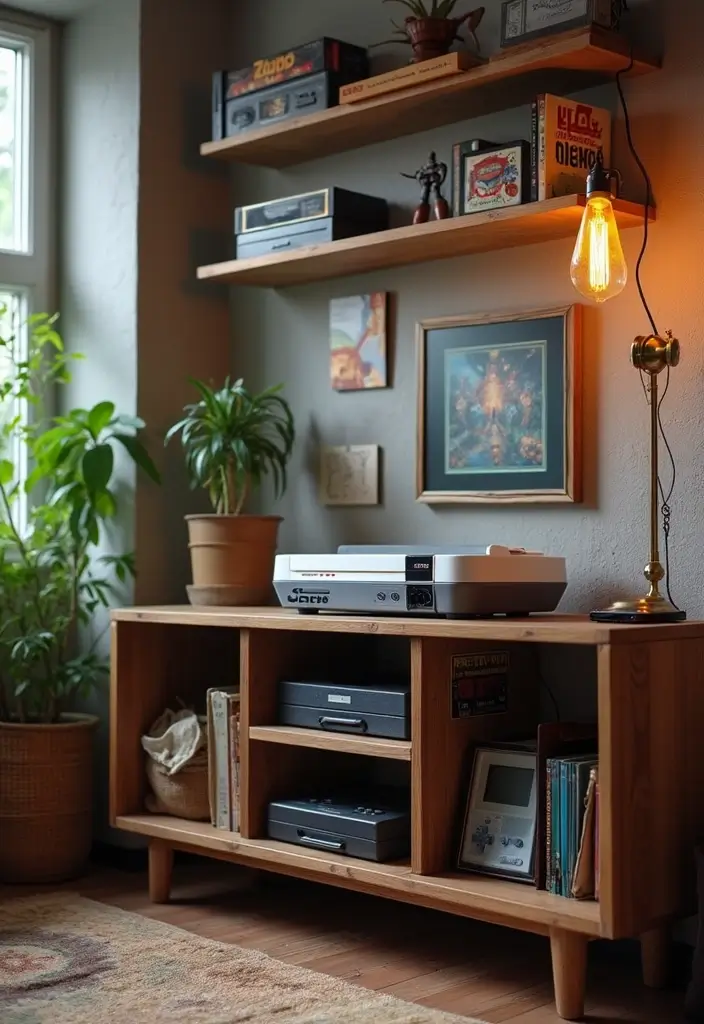 28 Y2K Living Room Ideas That Feel Retro and Fun - 16. Retro Game Consoles