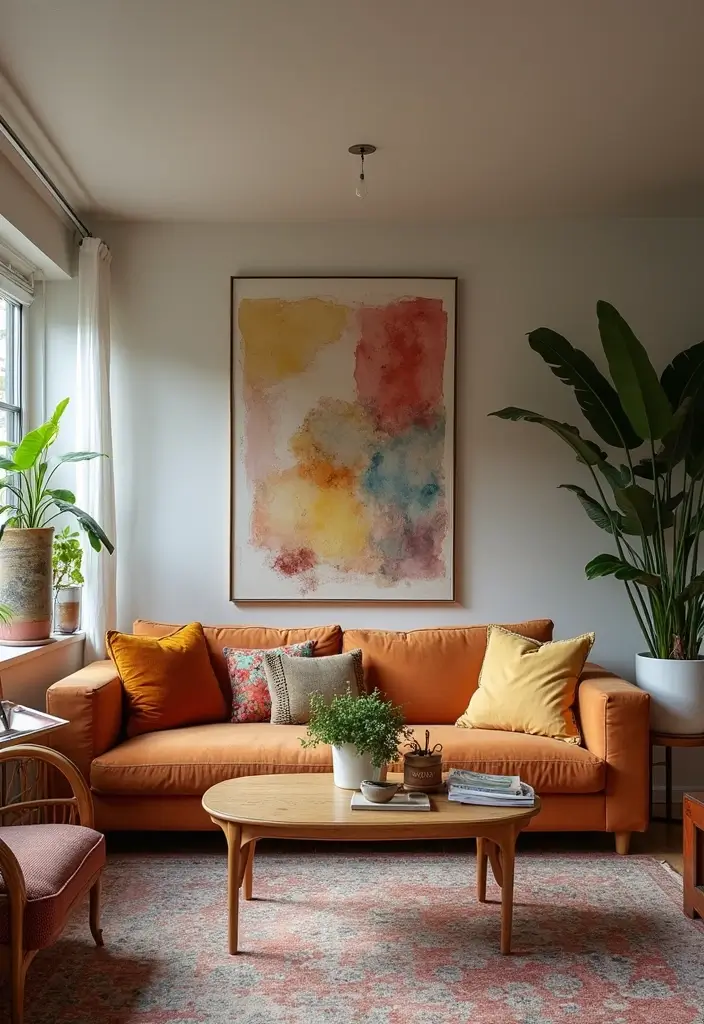 28 Y2K Living Room Ideas That Feel Retro and Fun - 19. Eclectic Furniture Arrangement