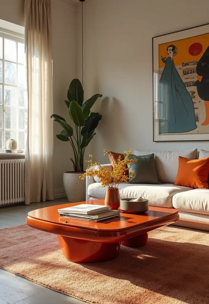 28 Y2K Living Room Ideas That Feel Retro and Fun - 2. Retro Coffee Tables