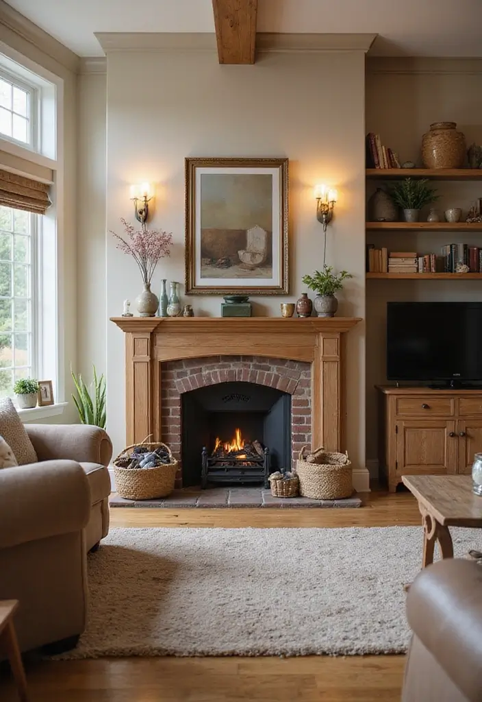 29 Brown Fireplace Living Room Ideas That Add Warmth and Character - 9. Family-Friendly Functionality