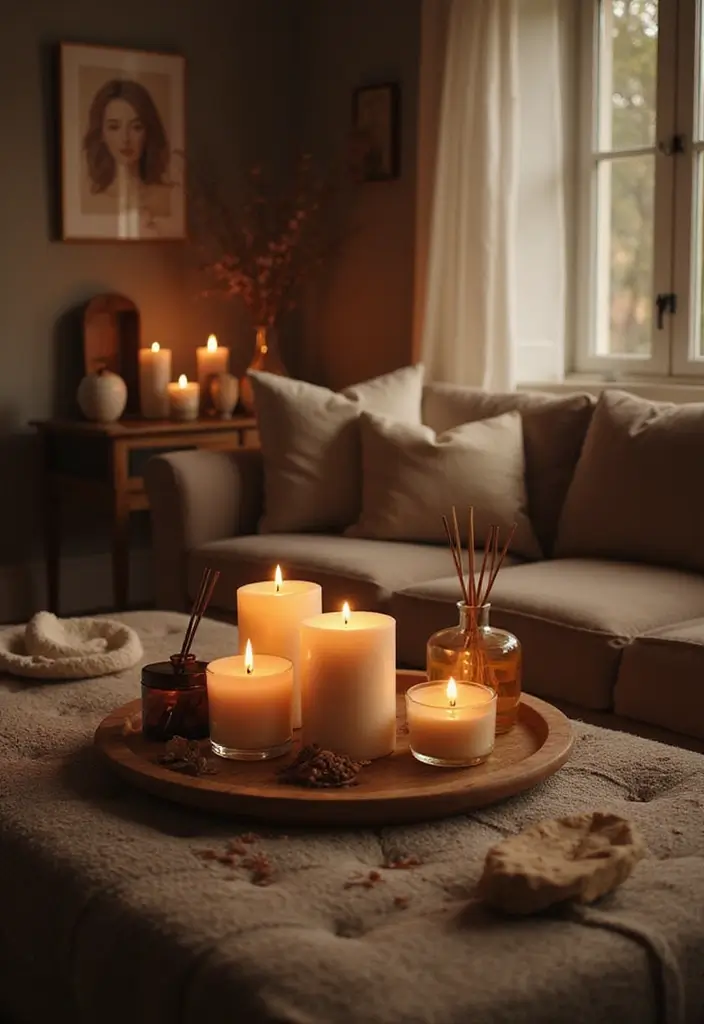 29 Couples Living Room Ideas That Feel Romantic and Stylish - 23. Scented Elements