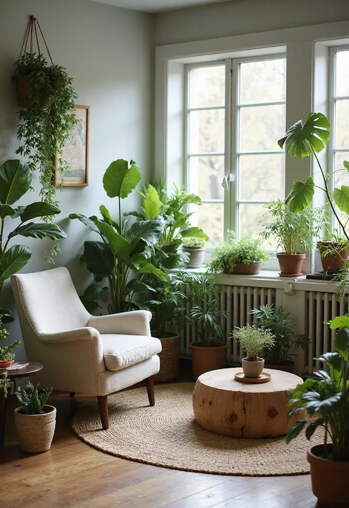 29 Couples Living Room Ideas That Feel Romantic and Stylish - 6. Greenery and Natural Elements