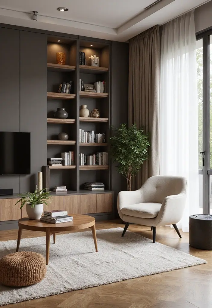 29 Living Room Bright Ideas That Feel Airy and Refreshing - 10. Play with Vertical Lines