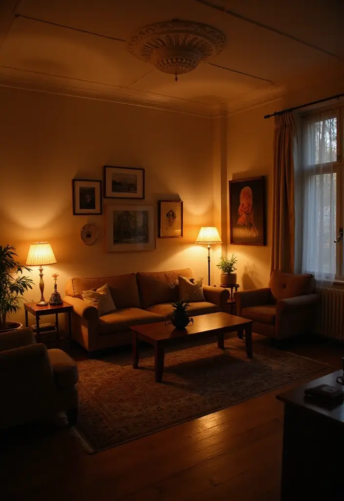 29 Living Room Bright Ideas That Feel Airy and Refreshing - 12. Introduce Soft Lighting