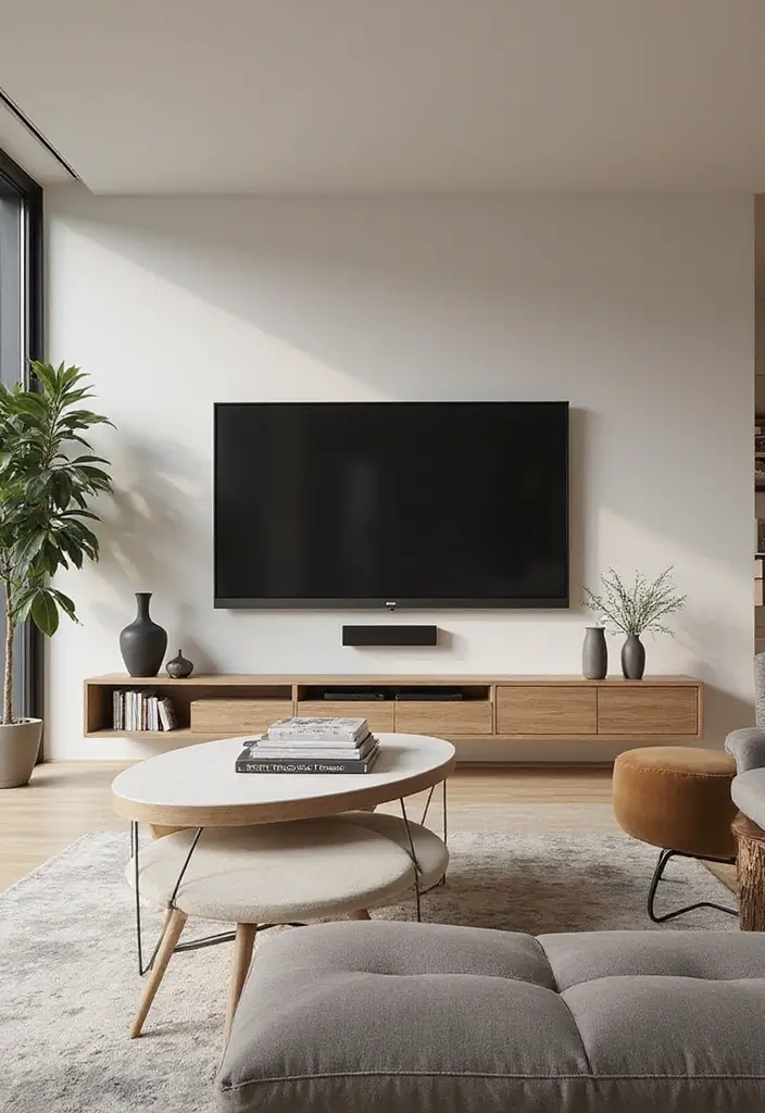 29 Living Room Bright Ideas That Feel Airy and Refreshing - 15. Incorporate Technology Subtly