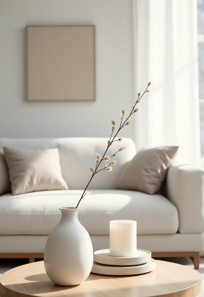 29 Living Room Bright Ideas That Feel Airy and Refreshing - 29. Minimalist Accessories