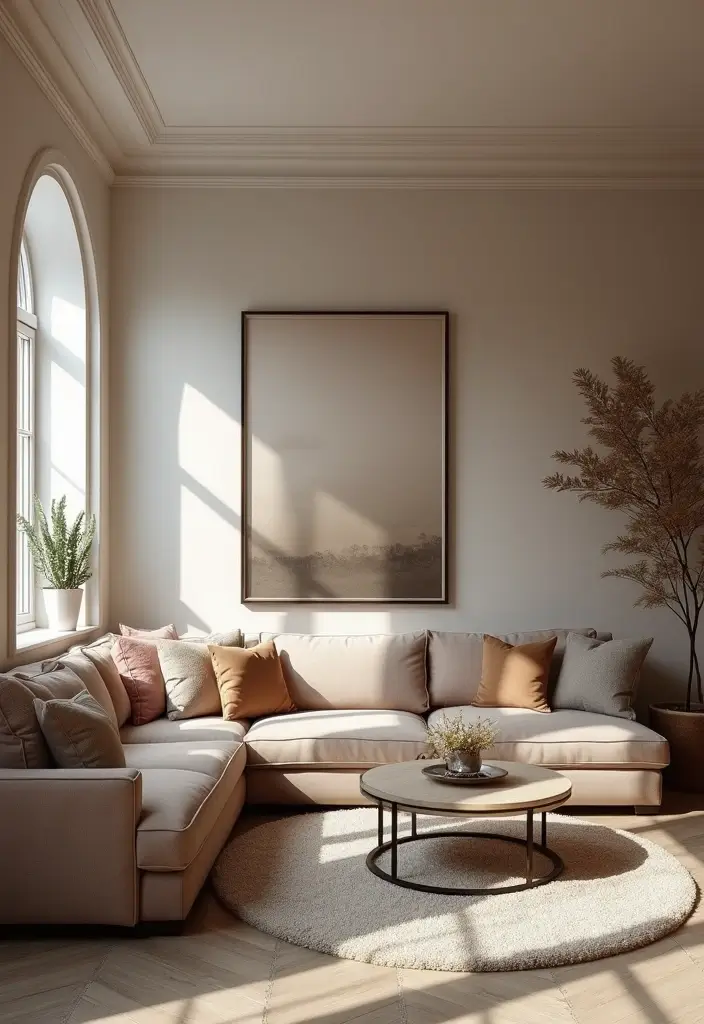 29 Living Room Open Concept Ideas That Feel Connected and Modern - 12. Monochromatic Palettes
