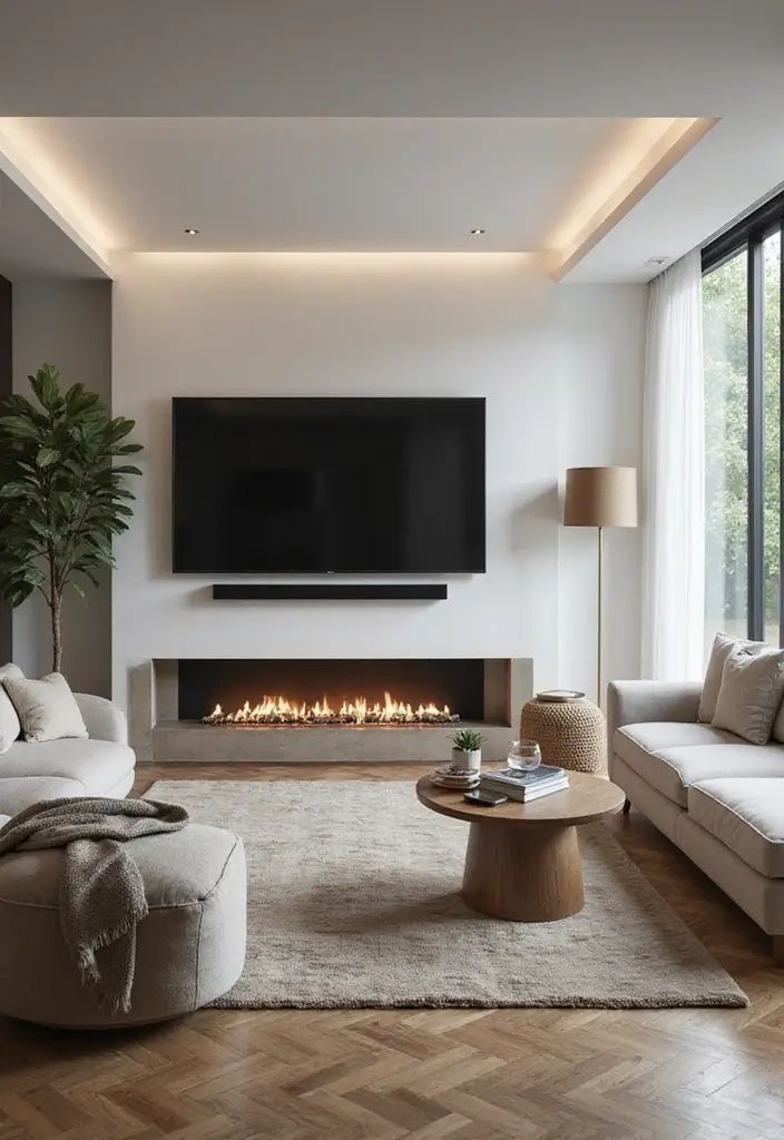 29 Living Room Open Concept Ideas That Feel Connected and Modern - 18. Integrated Technology