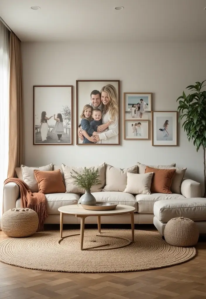 29 Living Room Open Concept Ideas That Feel Connected and Modern - 26. Personalized Decor Elements