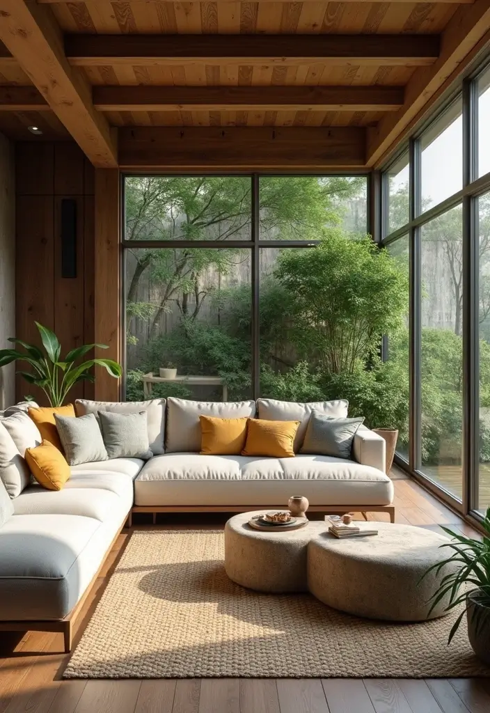 29 Living Room Photoshoot Ideas That Capture Cozy Vibes - 13. Escape to Outdoor Vibes