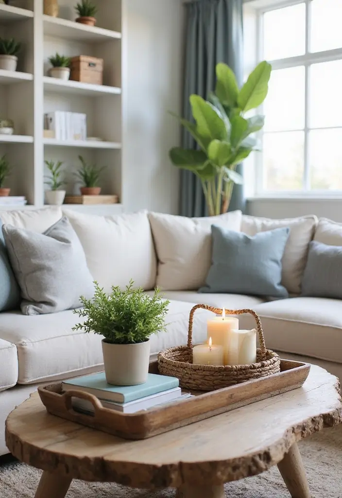 29 Living Room Photoshoot Ideas That Capture Cozy Vibes - 27. Playful Layering of Decor