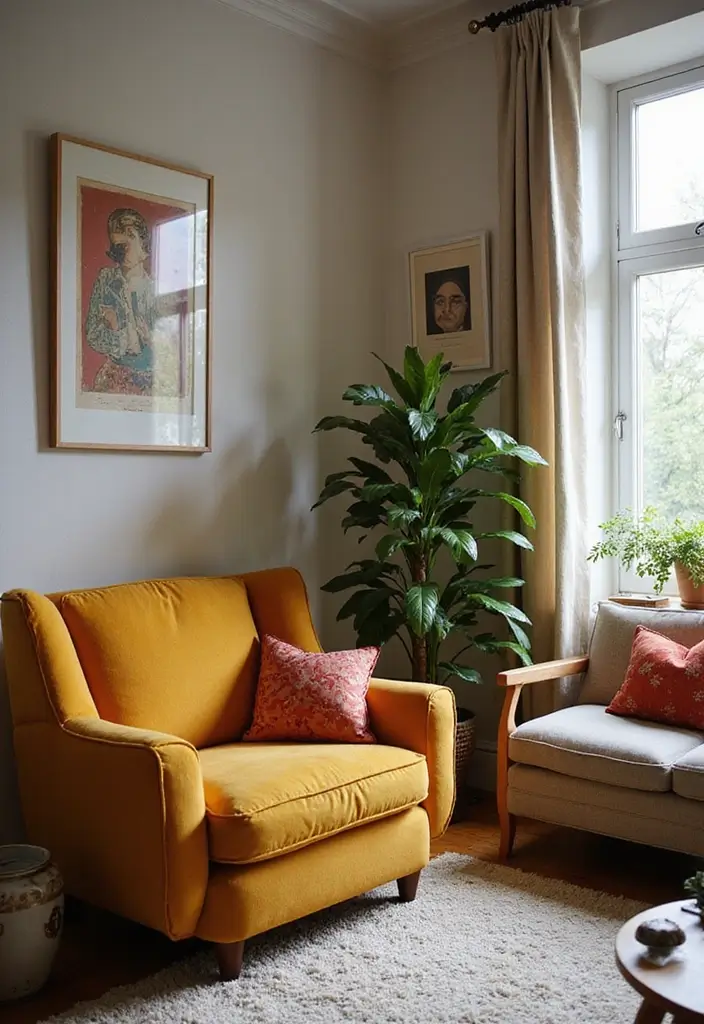 29 Living Room Photoshoot Ideas That Capture Cozy Vibes - 5. Statement Furniture Pieces