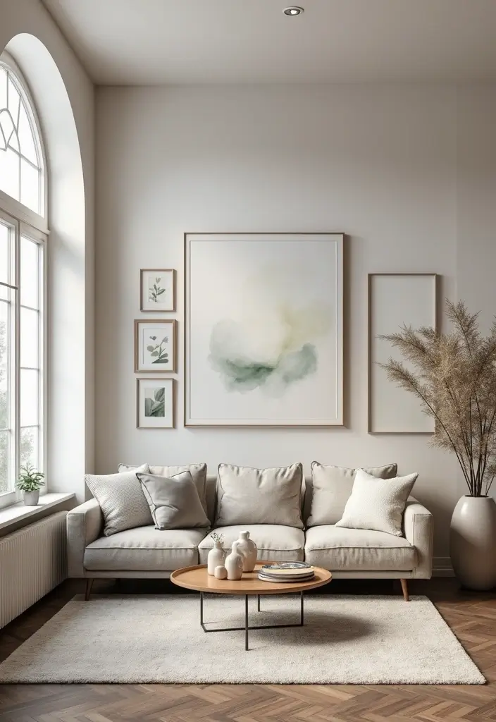 29 Living Room Side Wall Decor Ideas That Add Depth and Charm - 23. Custom Artwork Frames