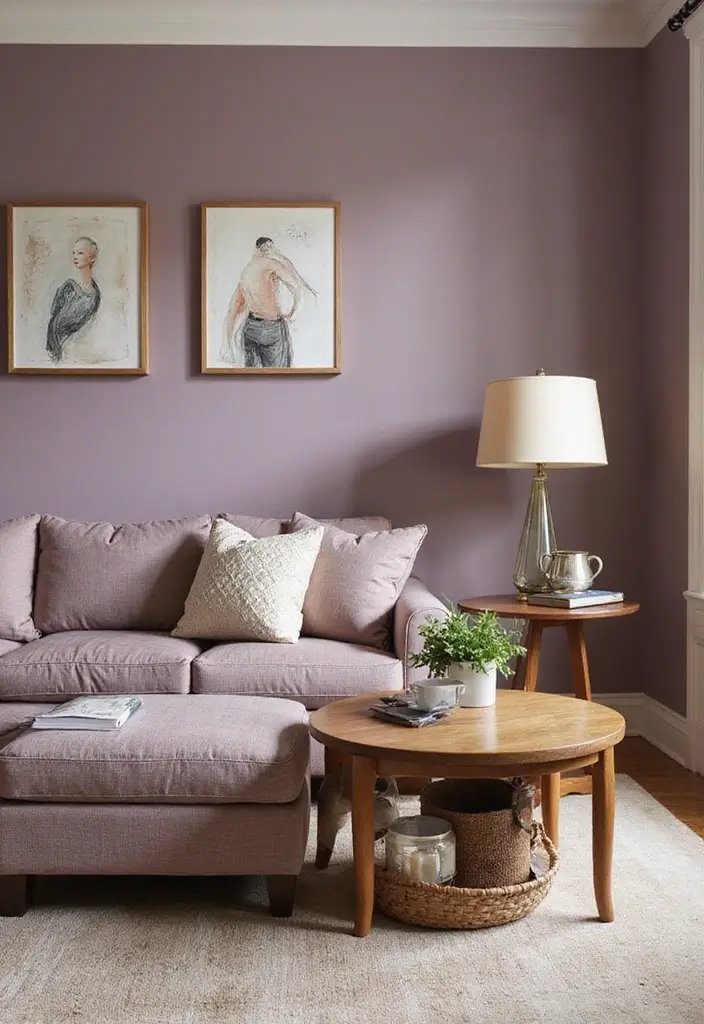29 Mauve Living Room Ideas That Feel Soft and Sophisticated - 13. Functional Furniture