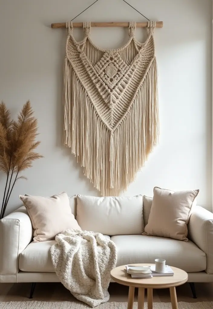 29 Neutral Living Room Ideas That Feel Warm and Balanced - 18. Utilize Wall Space Creatively