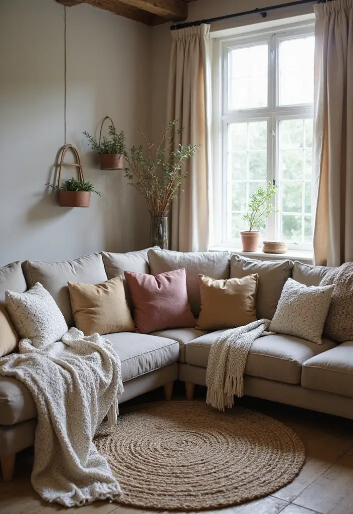 29 Oak Living Room Ideas That Feel Natural and Warm - 16. Use Textured Fabrics