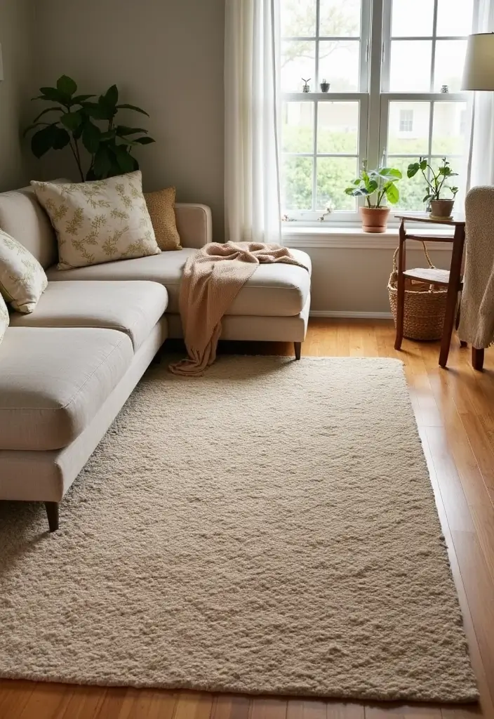 29 Oak Living Room Ideas That Feel Natural and Warm - 3. Layer with Rugs