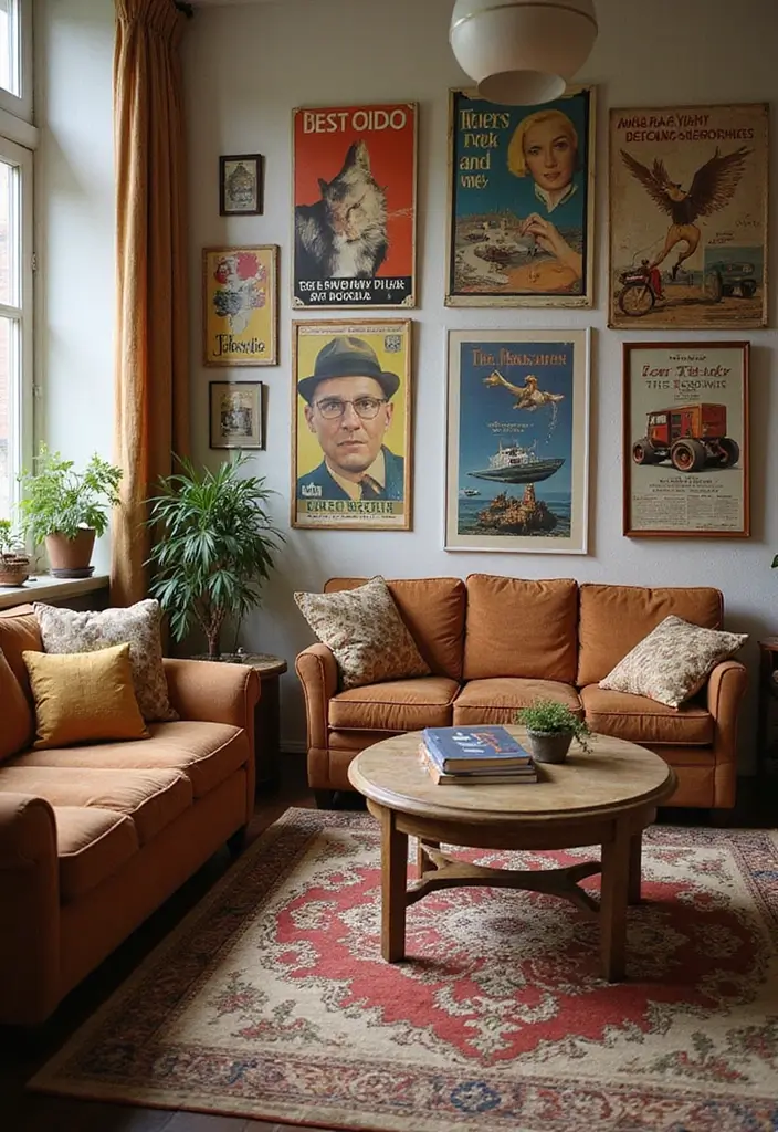 29 Retro Living Room Ideas That Bring Back Vintage Charm - 16. Nostalgic Decor Themes