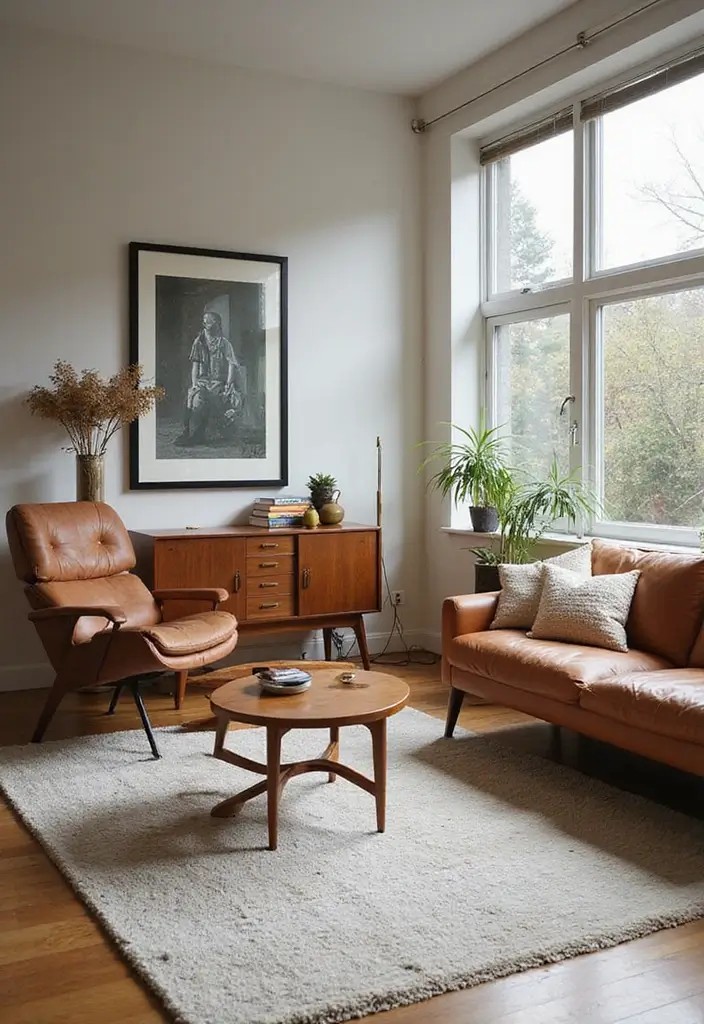 29 Retro Living Room Ideas That Bring Back Vintage Charm - 2. Vintage Furniture Finds