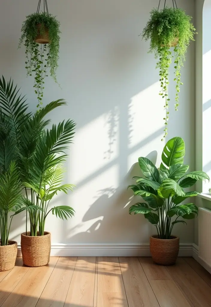 29 Small Living Room Decorating Ideas That Feel Bigger Instantly - 14. Incorporate Plants for Height