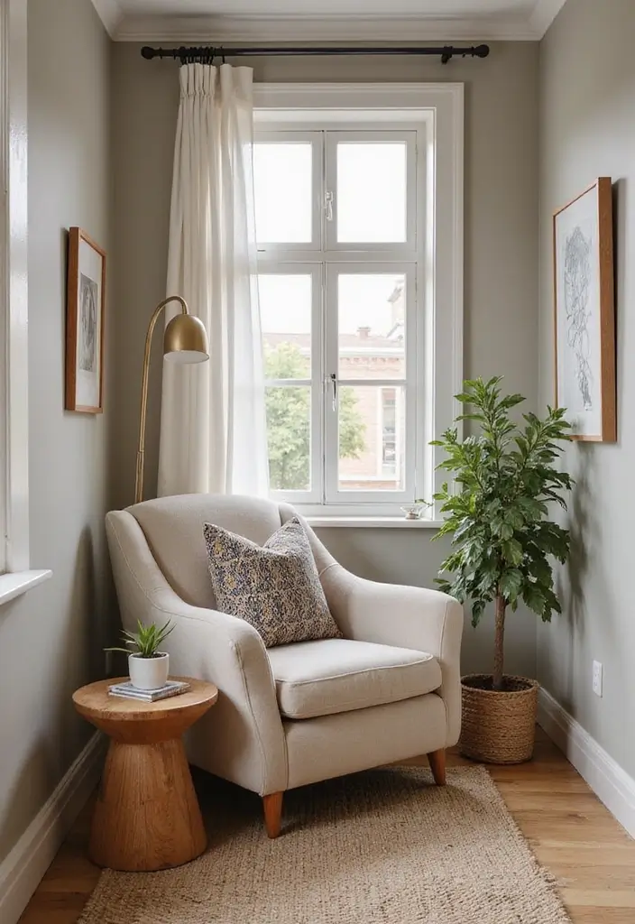 29 Small Living Room Decorating Ideas That Feel Bigger Instantly - 20. Create a Cozy Nook