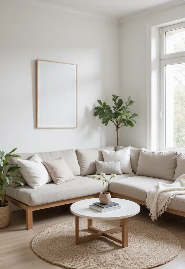 29 Small Living Room Decorating Ideas That Feel Bigger Instantly - 21. Simplistic and Minimalist Decor