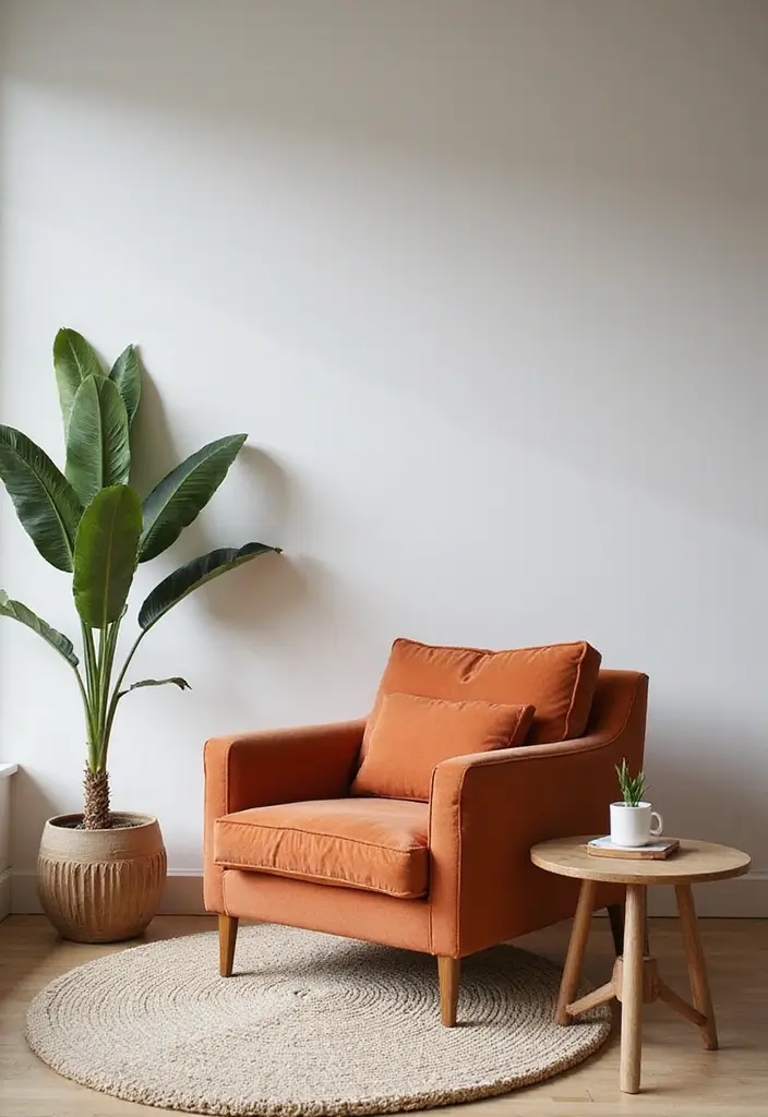 29 Small Living Room Decorating Ideas That Feel Bigger Instantly - 23. Statement Furniture Pieces