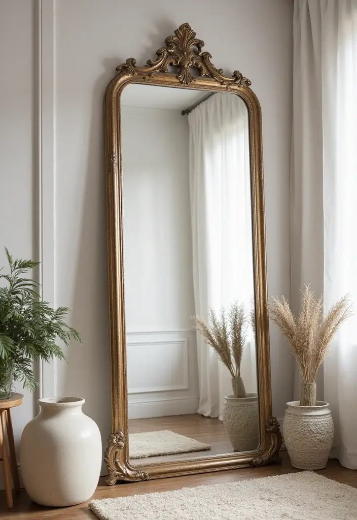 29 Small Living Room Decorating Ideas That Feel Bigger Instantly - 3. Oversized Mirrors to Reflect Light
