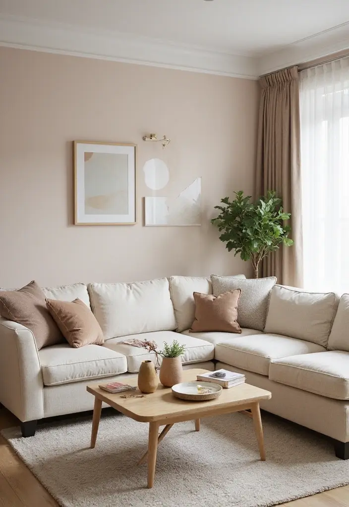 29 Small Living Room Decorating Ideas That Feel Bigger Instantly - 6. Color Palette That Opens Up Space