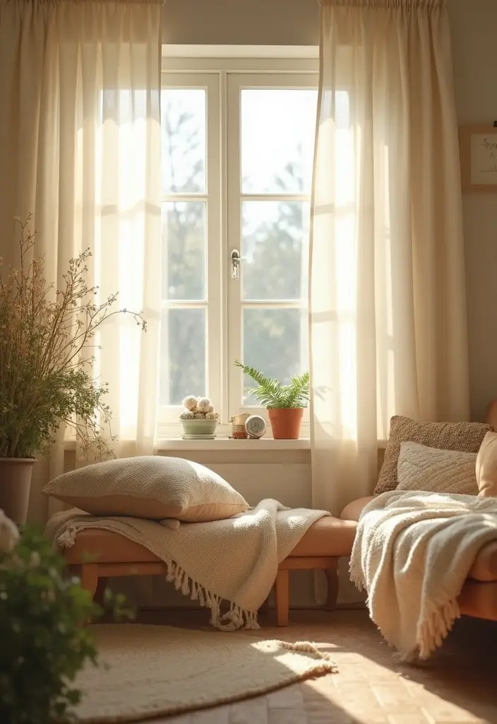 29 Small Living Room Decorating Ideas That Feel Bigger Instantly - 8. Light Fabrics and Textiles