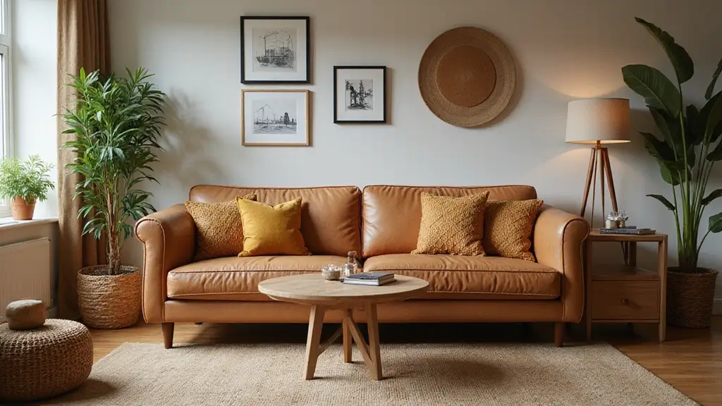 29 Tan Leather Sofa Living Room Ideas That Feel Elegant and Timeless