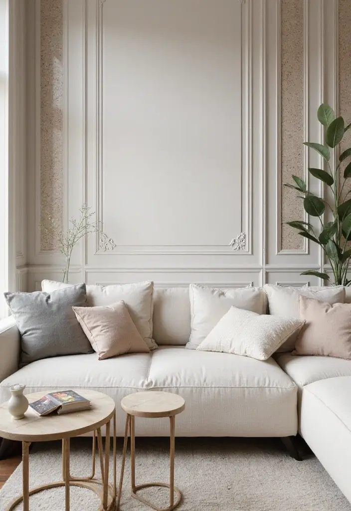 29 Tiles on Wall Living Room Ideas That Add Texture and Personality - 26. Creative Tile Borders