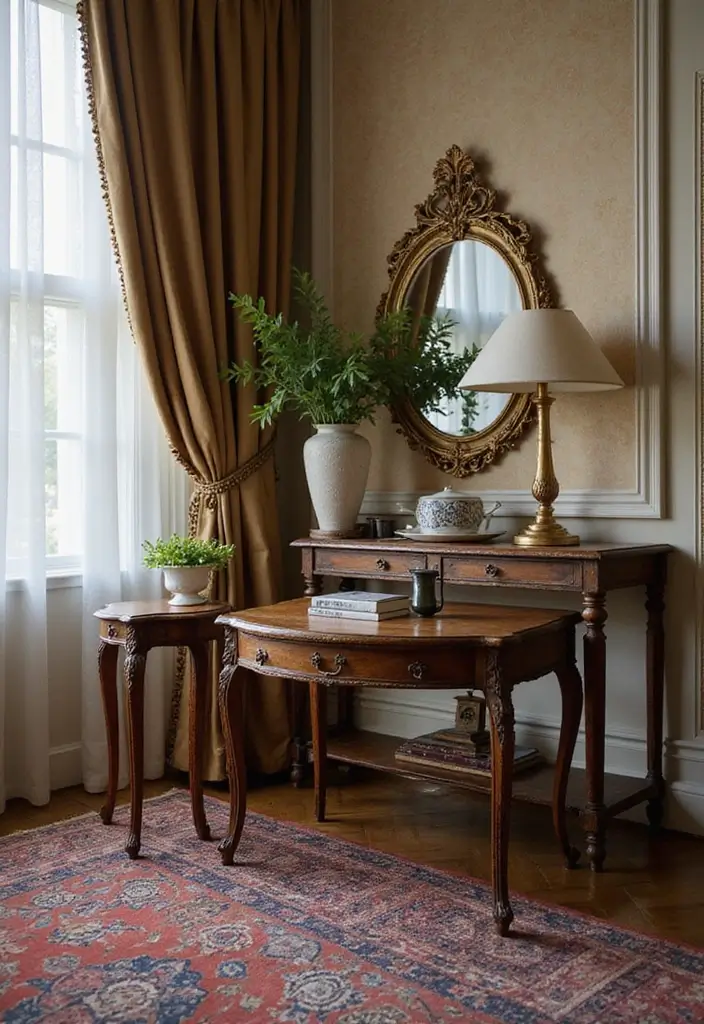 29 Victorian Living Room Bloxburg Ideas That Feel Grand and Elegant - 17. Elegant Side Tables