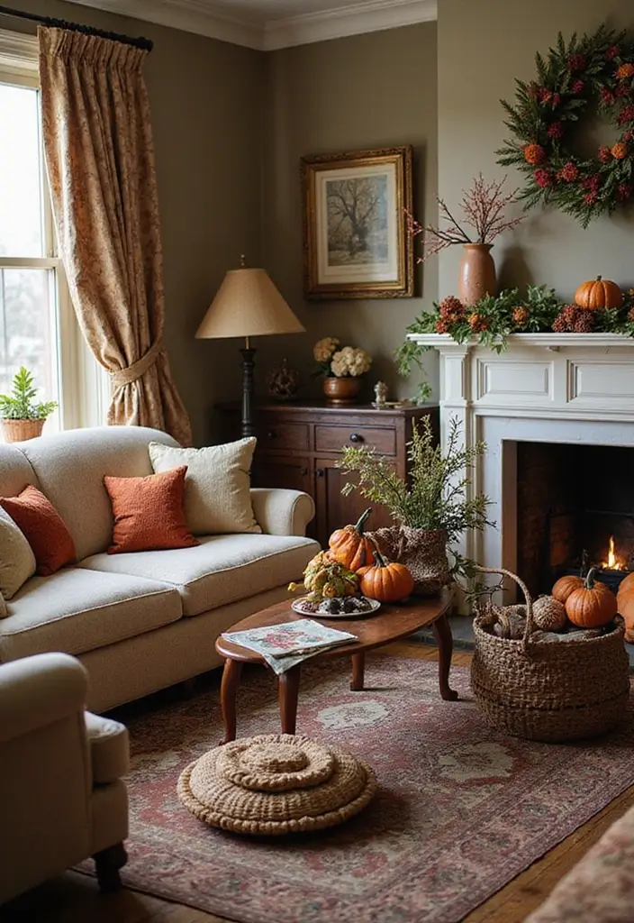29 Victorian Living Room Bloxburg Ideas That Feel Grand and Elegant - 23. Themed Seasonal Decor