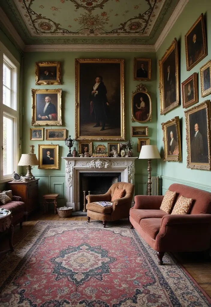 29 Victorian Living Room Bloxburg Ideas That Feel Grand and Elegant - 6. Decorative Wall Art