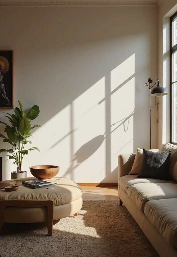 29 Wall Painting Ideas Creative Living Room Styles That Add Personality - 21. Innovative Use of Shadows