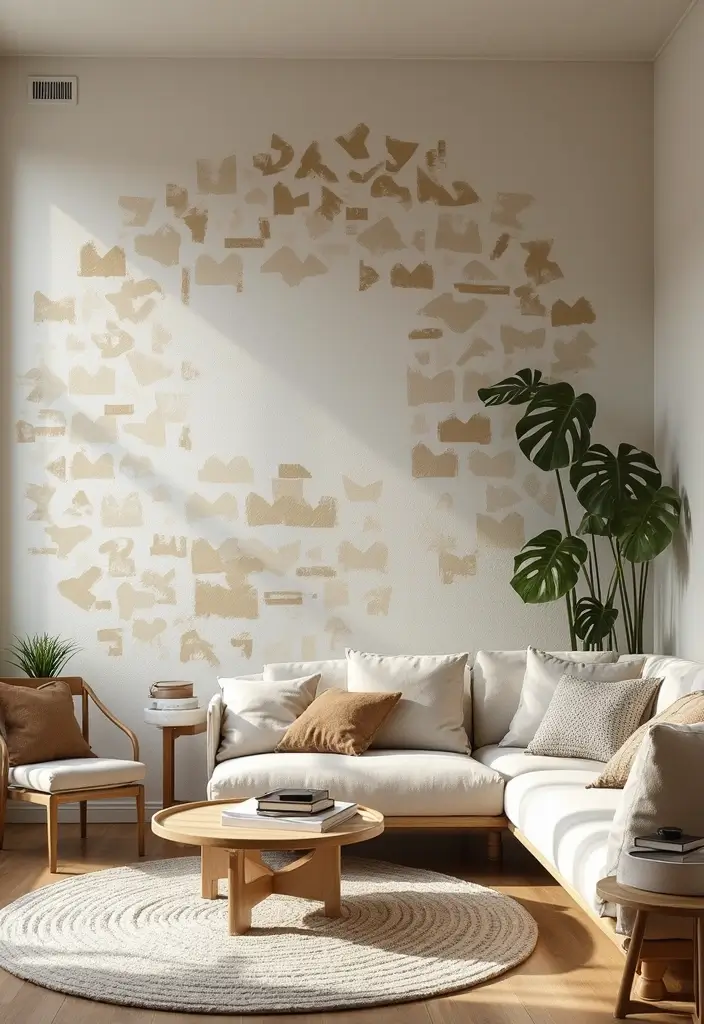 29 Wall Painting Ideas Creative Living Room Styles That Add Personality - 3. Stenciled Patterns for Artistic Flair