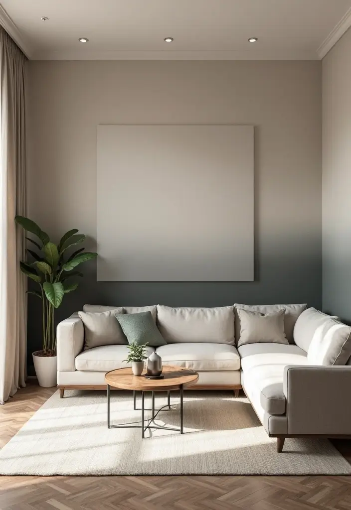 29 Wall Painting Ideas Creative Living Room Styles That Add Personality - 6. Ombre Walls for a Soft Transition