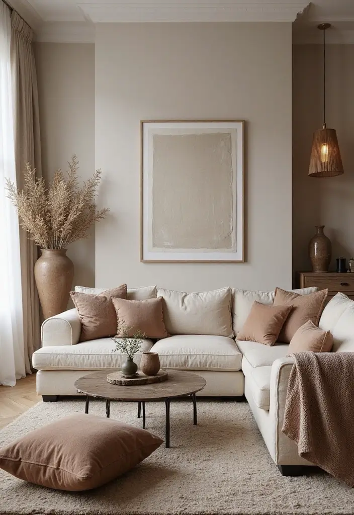 29 Wall Painting Ideas Creative Living Room Styles That Add Personality - 7. Monochromatic Magic