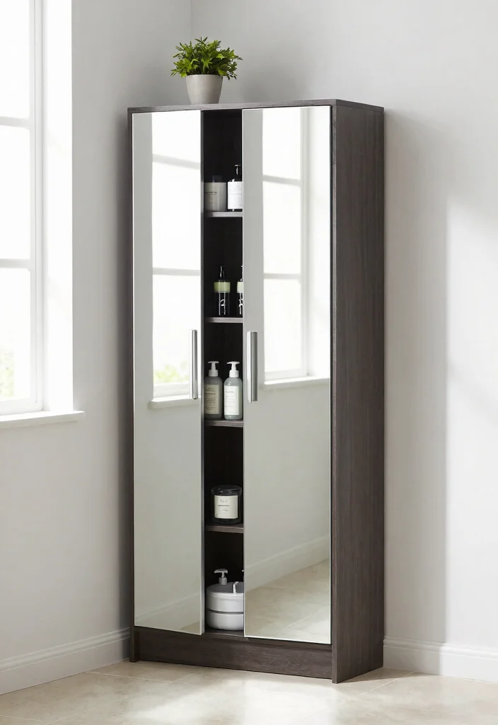 14 Bathroom Almirah Ideas For Organized Living - 2. Compact Corner Almirah 1