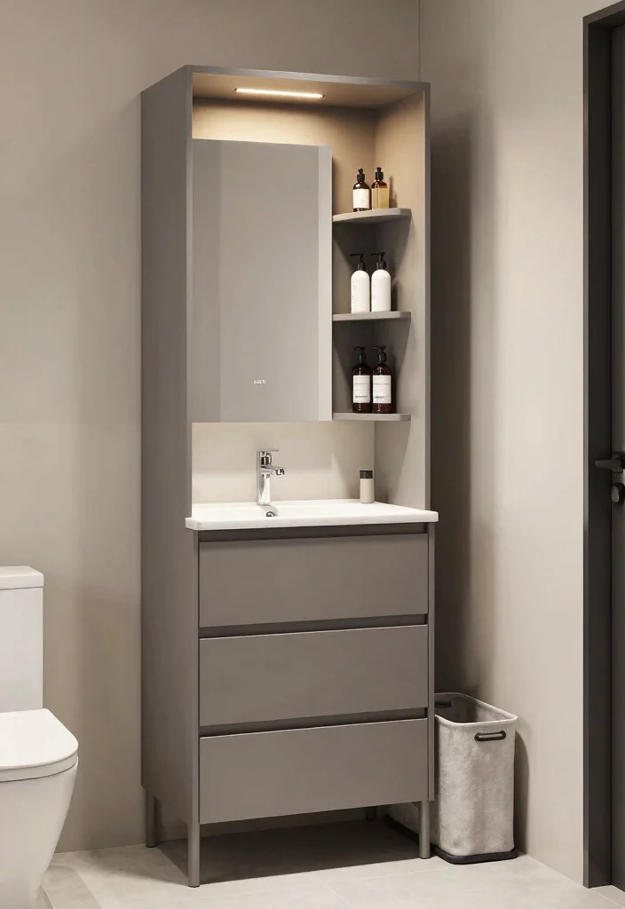 14 Bathroom Almirah Ideas For Organized Living - 6. Multi-Functional Almirah 1