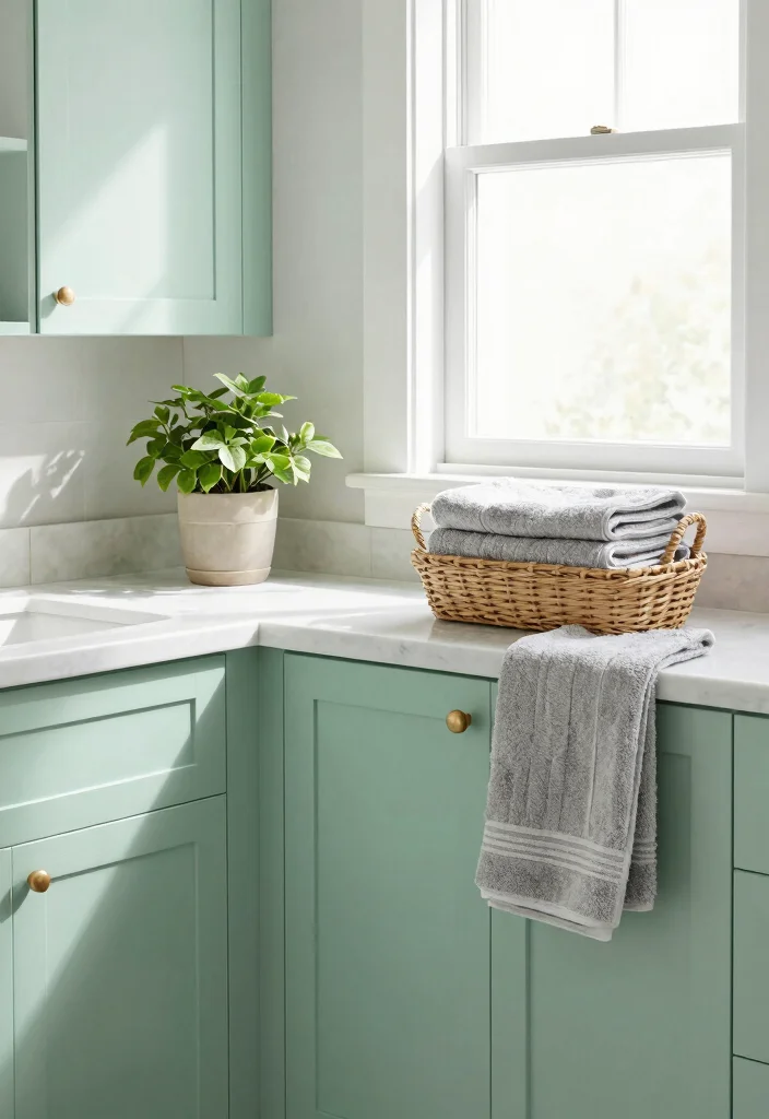 14 Bathroom Cabinet Color Ideas To Refresh Your Space - 1. Soft Mint Green 1