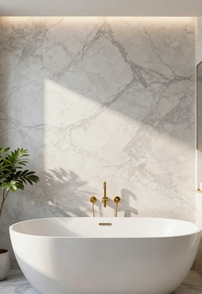 14 Bathroom Sink Backsplash Ideas That Protect And Style - 2. Natural Stone 1