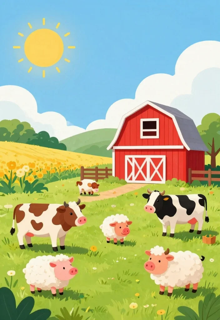 14 Fun Bathroom Coloring Page Ideas for Kids - 5. Farmyard Fun 1