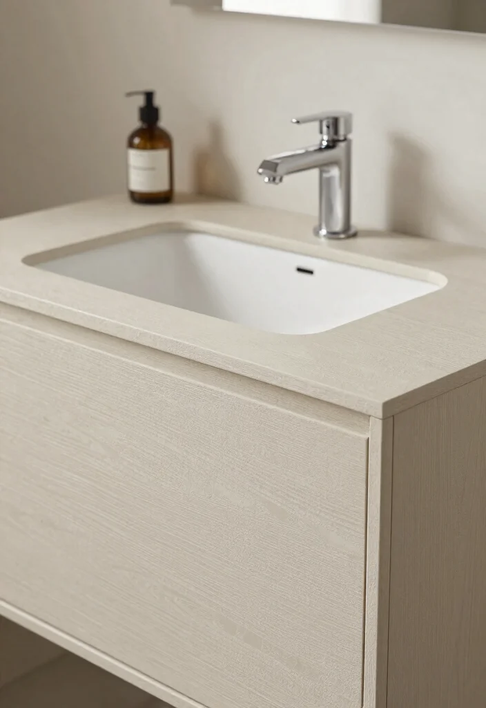 14 Painting Bathroom Vanity Ideas For An Easy Refresh - 10. Texture Play: Adding Dimension 1