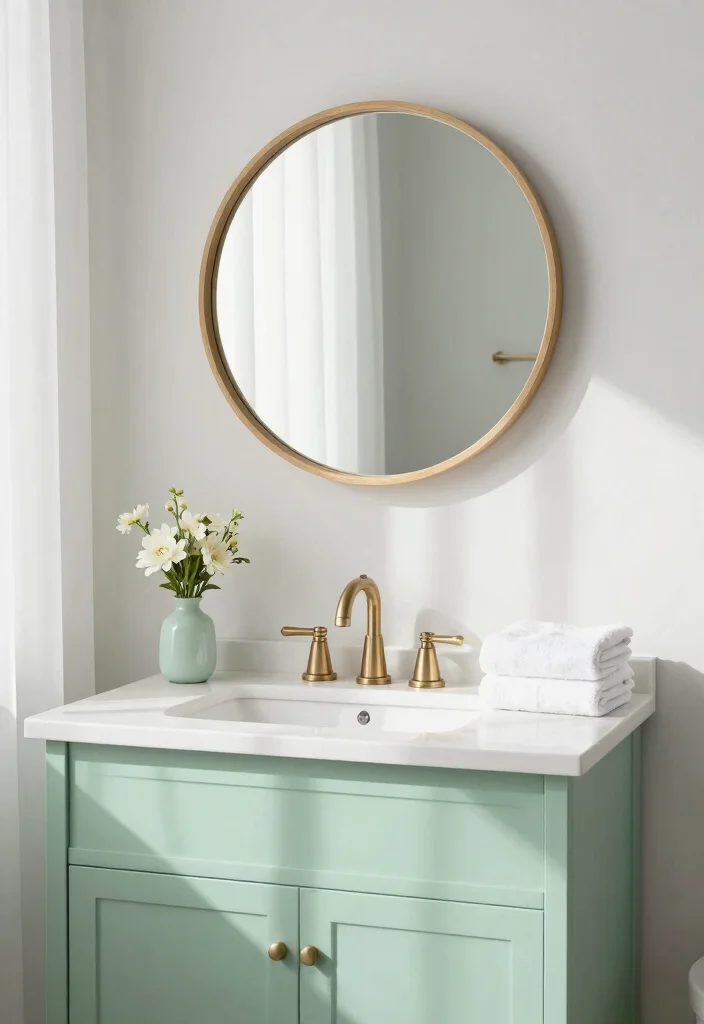 14 Painting Bathroom Vanity Ideas For An Easy Refresh - 2. Soft Pastels for Serenity 1