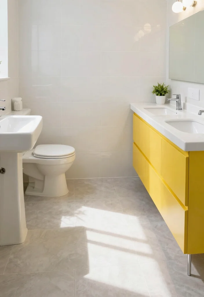 14 Shared Kids Bathroom Ideas That Actually Work - 11. Easy Clean Surfaces 1